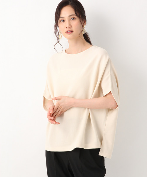 GLOBAL WORK(グローバルワーク)の「サラサラTリブドルマンプルオーバー/843099(Tシャツ/カットソー・レディース・ホワイト/ブラック/ベージュ・MEDIUM/LARGE)」の3枚目の写真