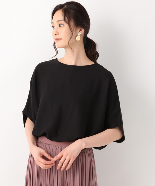 GLOBAL WORK(グローバルワーク)の「サラサラTリブドルマンプルオーバー/843099(Tシャツ/カットソー・レディース・ホワイト/ブラック/ベージュ・MEDIUM/LARGE)」の2枚目の写真