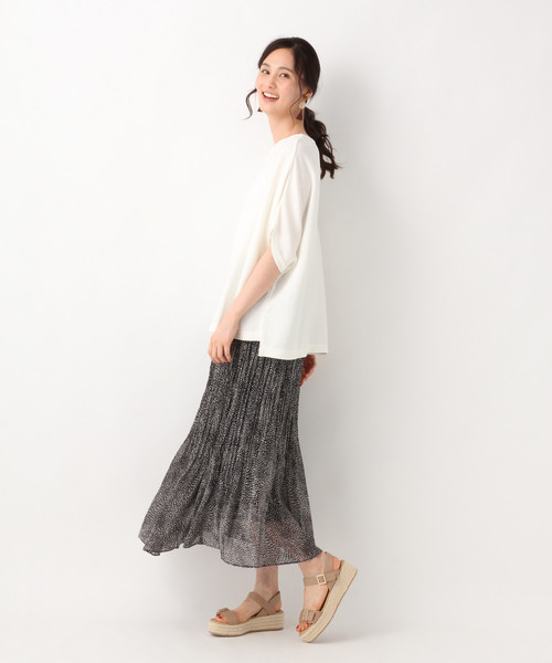 GLOBAL WORK(グローバルワーク)の「サラサラTリブドルマンプルオーバー/843099(Tシャツ/カットソー・レディース・ホワイト/ブラック/ベージュ・MEDIUM/LARGE)」の4枚目の写真