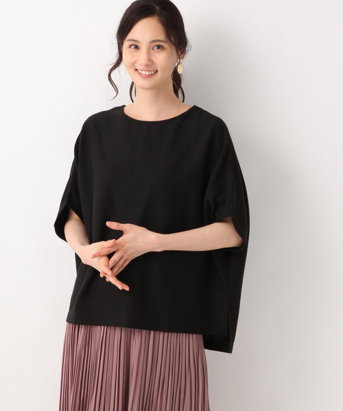 GLOBAL WORK(グローバルワーク)の「サラサラTリブドルマンプルオーバー/843099(Tシャツ/カットソー・レディース・ホワイト/ブラック/ベージュ・MEDIUM/LARGE)」の7枚目の写真