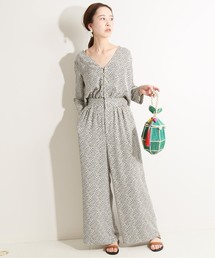 IENA LA BOUCLE レトロフラワー オールインワン◆