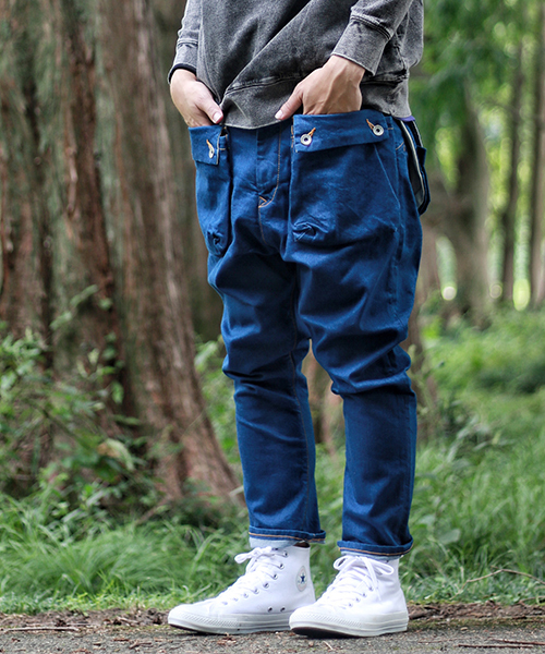 NATAL DESIGN(ネイタルデザイン)の「【ネイタルデザイン】G55 サルエルフラップデニム/ G55 Sarouel Flap Denim Pants AUTHENTIC(デニムパンツ・メンズ・インディゴブルー・30inch/34inch/32inch/28inch/36inch)」の1枚目の写真