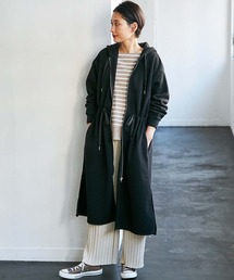 ウエストドロスト裏起毛パーカーコート