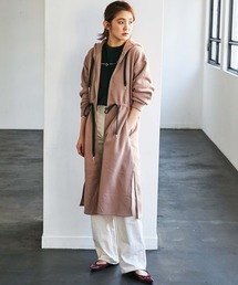 ウエストドロスト裏起毛パーカーコート