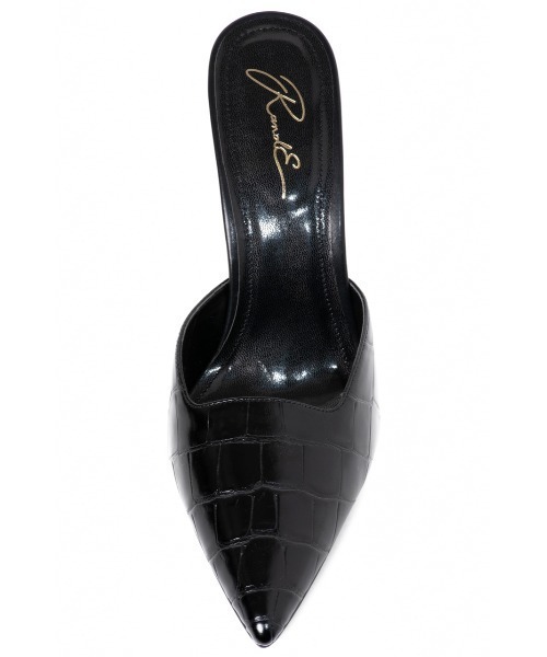 R&E（アールアンドイー）の「【R&E】クリアスティックヒールミュール（パンプス・レディース・ブラック/アイボリー/ブラック系その他/パイソン・22.5cm/23.5cm/24.5cm/23.0cm/24.0cm/22.0cm）」の20枚目の写真