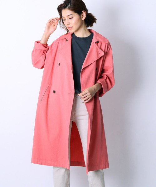 熱い販売ランキング1位 ウォッシャブル Select ジャケット アウター セール Store コットンリネントレンチコート トレンチコート Jet ジェット のファッション トレンチコート