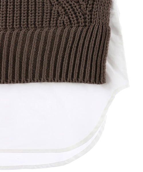 ALEXIA STAM（アリシアスタン）の「Docking Shirt Knit Top/ドッキング