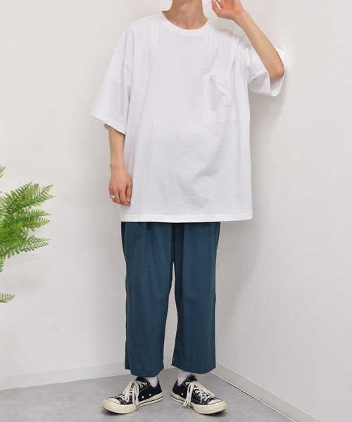 kutir（クティール）の「ビッグポケットTシャツ（Tシャツ/カットソー・メンズ・ダークブラウン/パープル/ホワイト/ダークブルー/グリーン/ブラック・MEDIUM/LARGE）」の14枚目の写真