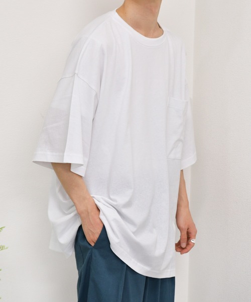 kutir（クティール）の「ビッグポケットTシャツ（Tシャツ/カットソー・メンズ・ダークブラウン/パープル/ホワイト/ダークブルー/グリーン/ブラック・MEDIUM/LARGE）」の12枚目の写真