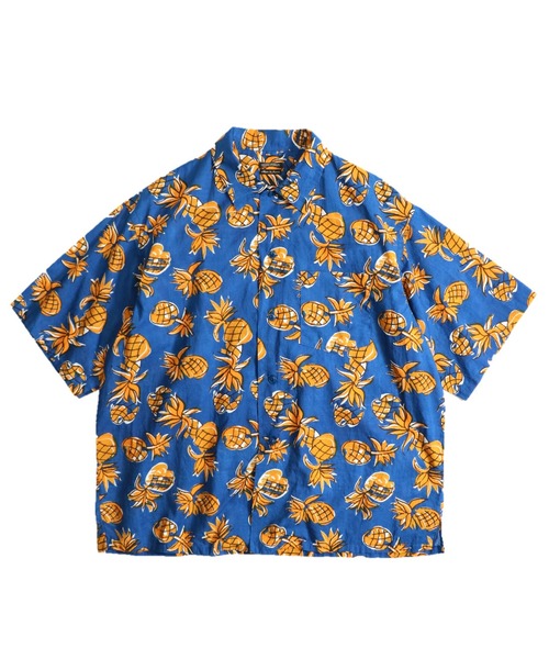 SUNNY  SPORTS（サニースポーツ）の「SUNNY SPORTS/サニースポーツ PRINTED BOX SHIRTS（シャツ/ブラウス・メンズ・ブルー/ベージュ/クリーム/ブラック・MEDIUM/LARGE）」の4枚目の写真
