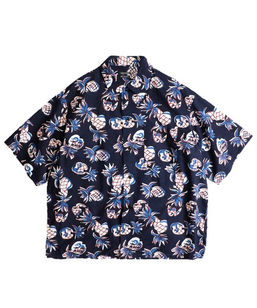 SUNNY  SPORTS（サニースポーツ）の「SUNNY SPORTS/サニースポーツ PRINTED BOX SHIRTS（シャツ/ブラウス・メンズ・ブルー/ベージュ/クリーム/ブラック・MEDIUM/LARGE）」の2枚目の写真