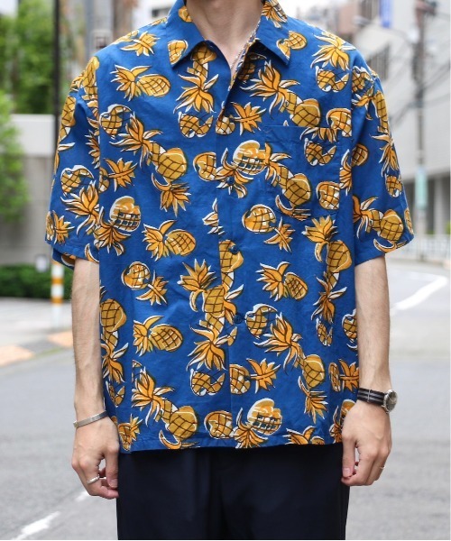SUNNY  SPORTS（サニースポーツ）の「SUNNY SPORTS/サニースポーツ PRINTED BOX SHIRTS（シャツ/ブラウス・メンズ・ブルー/ベージュ/クリーム/ブラック・MEDIUM/LARGE）」の17枚目の写真