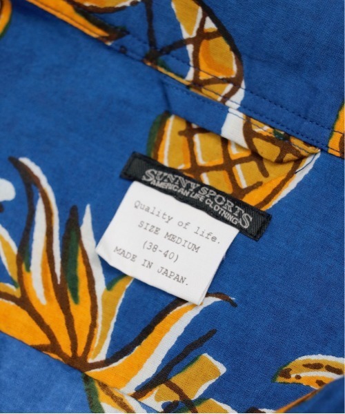 SUNNY  SPORTS（サニースポーツ）の「SUNNY SPORTS/サニースポーツ PRINTED BOX SHIRTS（シャツ/ブラウス・メンズ・ブルー/ベージュ/クリーム/ブラック・MEDIUM/LARGE）」の15枚目の写真