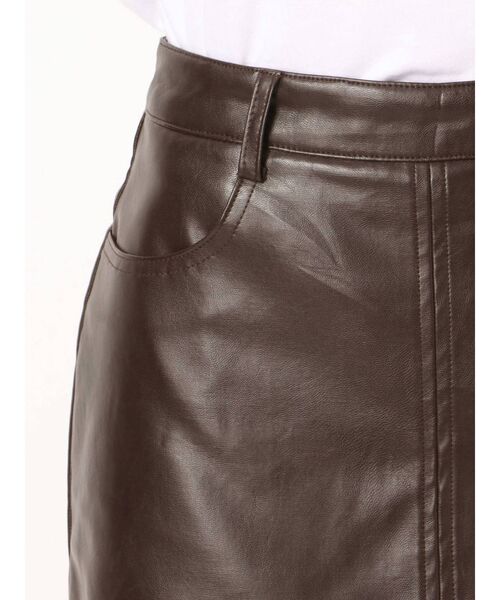 GYDA(ジェイダ)の「フェイクレザースカートライクショーパン(スカート・レディース・ブラック/ブラウン・X-SMALL/SMALL/MEDIUM)」の10枚目の写真
