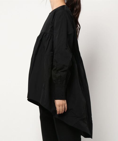 coca（coca）（コカ）の「切り替えフレアトップス（シャツ/ブラウス・レディース・ブラック/ベージュ・ONE SIZE）」の3枚目の写真