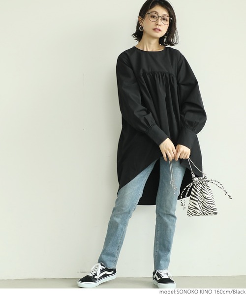 coca（coca）（コカ）の「切り替えフレアトップス（シャツ/ブラウス・レディース・ブラック/ベージュ・ONE SIZE）」の19枚目の写真