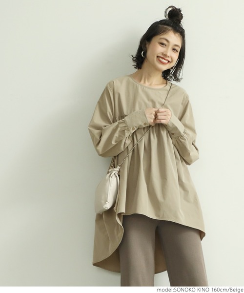 coca（coca）（コカ）の「切り替えフレアトップス（シャツ/ブラウス・レディース・ブラック/ベージュ・ONE SIZE）」の12枚目の写真