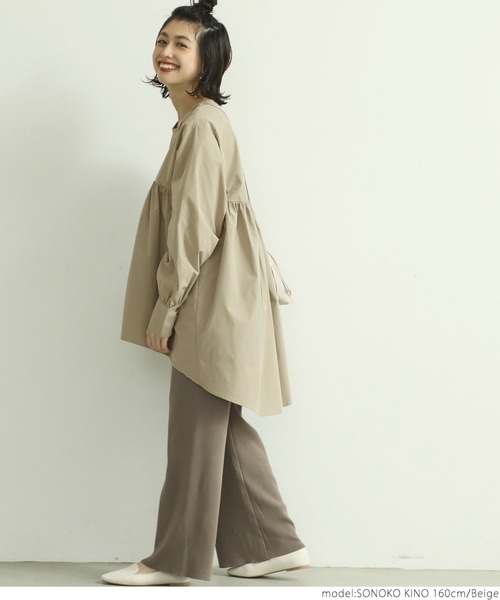 coca（coca）（コカ）の「切り替えフレアトップス（シャツ/ブラウス・レディース・ブラック/ベージュ・ONE SIZE）」の11枚目の写真