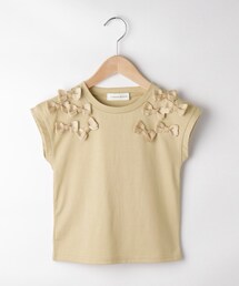 couture brooch（クチュールブローチ）の「【WEB限定KIDS/洗える/親子コーデ】リボンフレンチスリーブTシャツ（Tシャツ/カットソー・キッズ）」