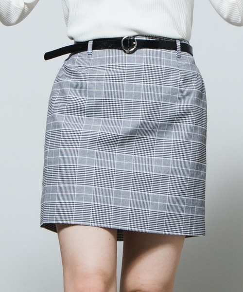 WEGO（ウィゴー）の「WEGO/【セットアップ対応商品】チェックミニスカート（スカート・レディース・グレー系その他2/ベージュ系その他2/ブラック系その他2/ブラウン系その他2/ブラウン系その他3/グレー系その他3・FREE）」の3枚目の写真