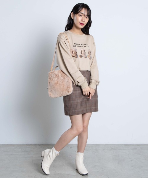 WEGO（ウィゴー）の「WEGO/【セットアップ対応商品】チェックミニスカート（スカート・レディース・グレー系その他2/ベージュ系その他2/ブラック系その他2/ブラウン系その他2/ブラウン系その他3/グレー系その他3・FREE）」の10枚目の写真