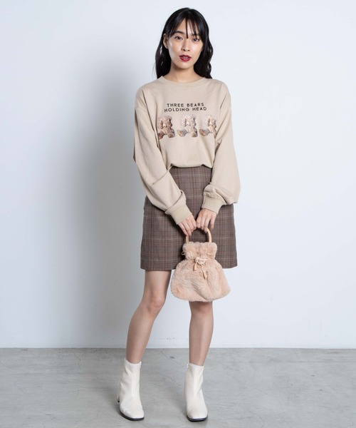 WEGO（ウィゴー）の「WEGO/【セットアップ対応商品】チェックミニスカート（スカート・レディース・グレー系その他2/ベージュ系その他2/ブラック系その他2/ブラウン系その他2/ブラウン系その他3/グレー系その他3・FREE）」の11枚目の写真