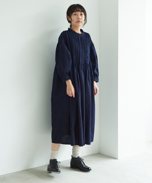 bulle de savon（ビュルデサボン）の「INDIGO ピンタック