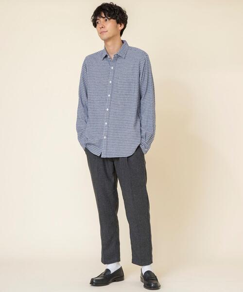 coen（コーエン）の「テキサスコットンガンクラブチェックベーシックシャツ（シャツ/ブラウス・メンズ・ベージュ/ネイビー・LARGE/X-LARGE/SMALL/MEDIUM）」の10枚目の写真