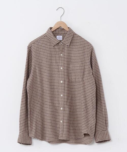 coen（コーエン）の「テキサスコットンガンクラブチェックベーシックシャツ（シャツ/ブラウス・メンズ・ベージュ/ネイビー・LARGE/X-LARGE/SMALL/MEDIUM）」の11枚目の写真