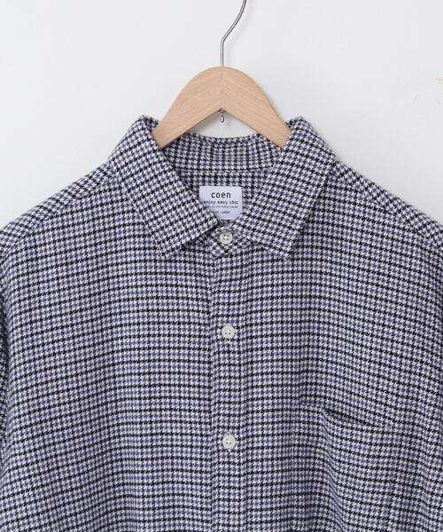 coen（コーエン）の「テキサスコットンガンクラブチェックベーシックシャツ（シャツ/ブラウス・メンズ・ベージュ/ネイビー・LARGE/X-LARGE/SMALL/MEDIUM）」の15枚目の写真
