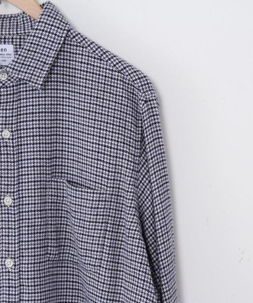 coen（コーエン）の「テキサスコットンガンクラブチェックベーシックシャツ（シャツ/ブラウス・メンズ・ベージュ/ネイビー・LARGE/X-LARGE/SMALL/MEDIUM）」の14枚目の写真