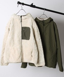 ファー×ナイロンリバーシブルマウンテンパーカー