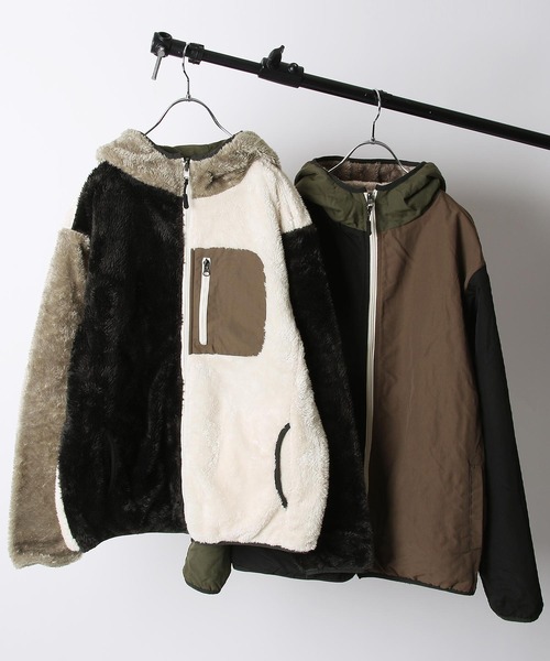 ZIP FIVE(ジップファイブ)の「ファー×ナイロンリバーシブルマウンテンパーカー(マウンテンパーカー・レディース・ホワイト系/ホワイト系1/ブラック系/グレー系/ブラウン系/ベージュ系/ベージュ系1/ネイビー系・MEDIUM/LARGE/X-LARGE)」の3枚目の写真