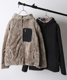 ファー×ナイロンリバーシブルマウンテンパーカー