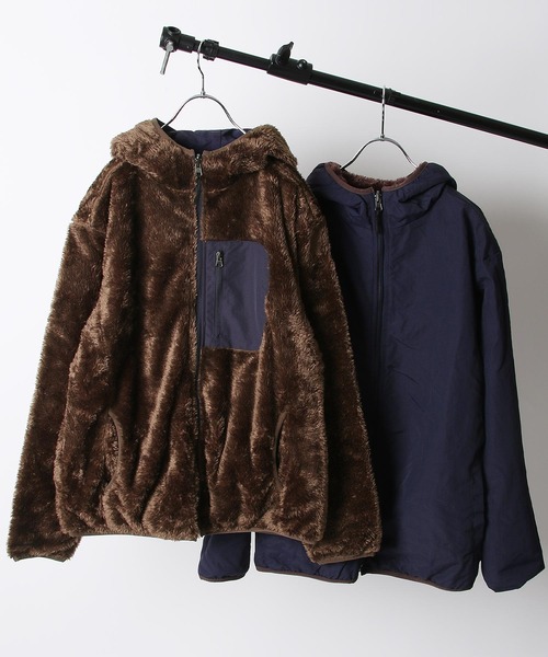 ZIP FIVE(ジップファイブ)の「ファー×ナイロンリバーシブルマウンテンパーカー(マウンテンパーカー・レディース・ホワイト系/ホワイト系1/ブラック系/グレー系/ブラウン系/ベージュ系/ベージュ系1/ネイビー系・MEDIUM/LARGE/X-LARGE)」の6枚目の写真