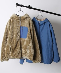 ファー×ナイロンリバーシブルマウンテンパーカー