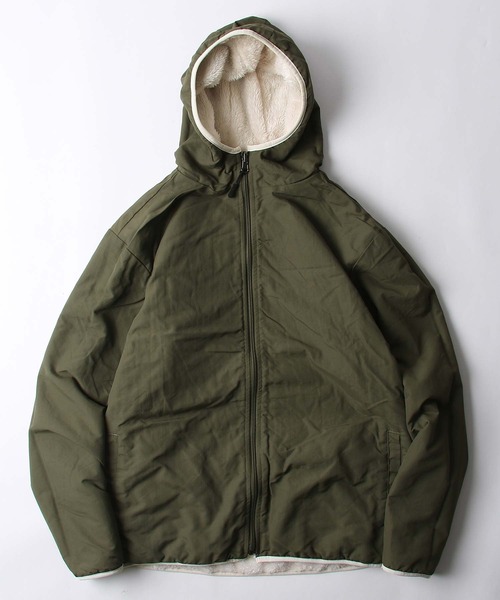 ZIP FIVE(ジップファイブ)の「ファー×ナイロンリバーシブルマウンテンパーカー(マウンテンパーカー・レディース・ホワイト系/ホワイト系1/ブラック系/グレー系/ブラウン系/ベージュ系/ベージュ系1/ネイビー系・MEDIUM/LARGE/X-LARGE)」の10枚目の写真