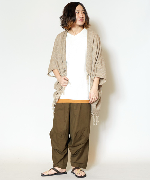 チャイハネ（チャイハネ）の「【チャイハネ】タイコットン サワティジャケット（カーディガン/ボレロ・メンズ・ベージュ/ブラウン/カーキ/ホワイト/ブラック/ターコイズブルー・FREE）」の19枚目の写真
