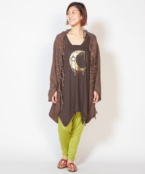 チャイハネ（チャイハネ）の「【チャイハネ】タイコットン サワティジャケット（カーディガン/ボレロ・メンズ・ベージュ/ブラウン/カーキ/ホワイト/ブラック/ターコイズブルー・FREE）」の14枚目の写真