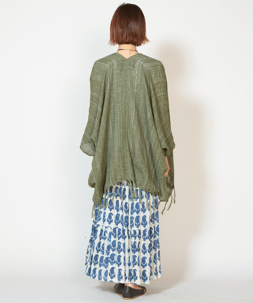 チャイハネ（チャイハネ）の「【チャイハネ】タイコットン サワティジャケット（カーディガン/ボレロ・メンズ・ベージュ/ブラウン/カーキ/ホワイト/ブラック/ターコイズブルー・FREE）」の10枚目の写真