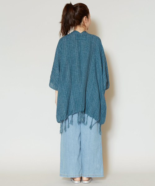 チャイハネ（チャイハネ）の「【チャイハネ】タイコットン サワティジャケット（カーディガン/ボレロ・メンズ・ベージュ/ブラウン/カーキ/ホワイト/ブラック/ターコイズブルー・FREE）」の7枚目の写真