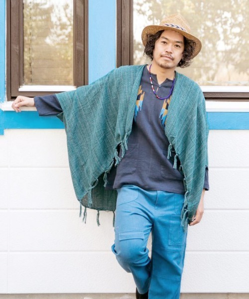 チャイハネ（チャイハネ）の「【チャイハネ】タイコットン サワティジャケット（カーディガン/ボレロ・メンズ・ベージュ/ブラウン/カーキ/ホワイト/ブラック/ターコイズブルー・FREE）」の21枚目の写真