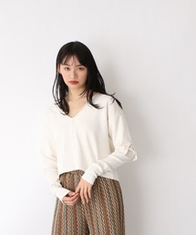 JEANASIS | ソデレイヤードショートＶプルオーバー/926490(Tシャツ/カットソー)