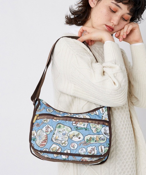 セール Lesportsac Disney Classic クラシックプー Hobo Pooh Disney Lesportsac レスポートサック のファッション デニム ショルダーバッグ Hobo クラシックプー Collection Classic 正規品販売中 の