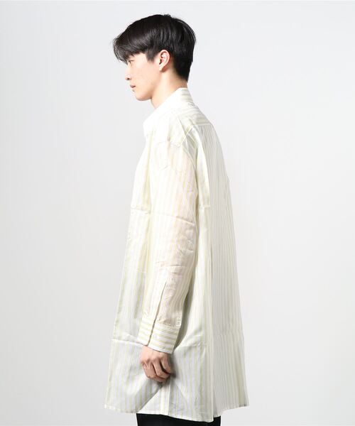 VIKTOR&ROLF（ヴィクター&ロルフ）の「VIKTOR&ROLF(ヴィクター＆ロルフ)イエローストライプロングシャツ（シャツ/ブラウス・メンズ・イエロー・S/M/L/XL）」の2枚目の写真