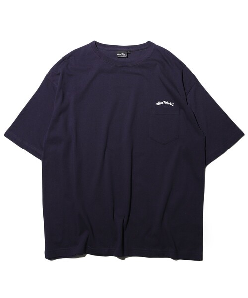 FREAK'S STORE（フリークスストア）の「WEB限定 WILDTHINGS/ワイルドシングス 別注 ビッグシルエット アーチロゴ バックプリント ポケットTシャツ/ポケT（Tシャツ/カットソー・メンズ・ホワイト/ブラック/ベージュ/ネイビー/オリーブ・X-LARGE/LARGE/SMALL/MEDIUM）」の6枚目の写真