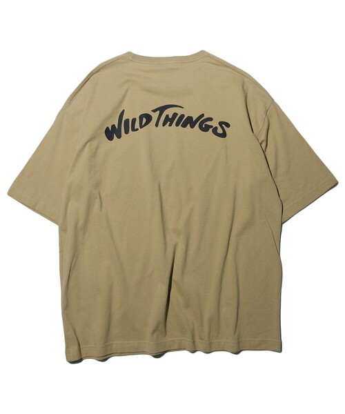 FREAK'S STORE（フリークスストア）の「WEB限定 WILDTHINGS/ワイルドシングス 別注 ビッグシルエット アーチロゴ バックプリント ポケットTシャツ/ポケT（Tシャツ/カットソー・メンズ・ホワイト/ブラック/ベージュ/ネイビー/オリーブ・X-LARGE/LARGE/SMALL/MEDIUM）」の11枚目の写真