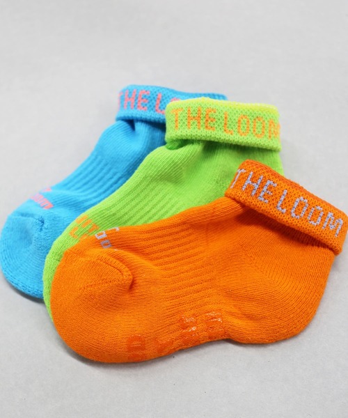 FRUIT OF THE LOOM(フルーツオブザルーム)の「クオーター丈無地3P / 3足セット / キッズ / ビビット(ソックス/靴下・キッズ・マルチ・13cm-15cm/16cm-18cm)」の1枚目の写真