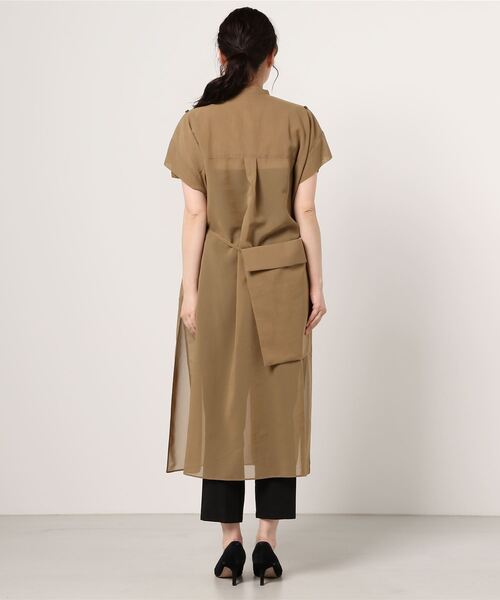 RITO（リト）の「RITO シアーコットンロングシャツドレス（ワンピース・レディース・ライトブラウン・36）」の3枚目の写真