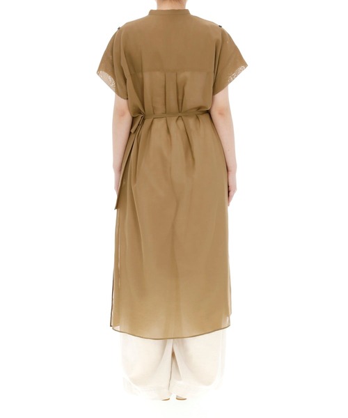 RITO（リト）の「RITO シアーコットンロングシャツドレス（ワンピース・レディース・ライトブラウン・36）」の4枚目の写真